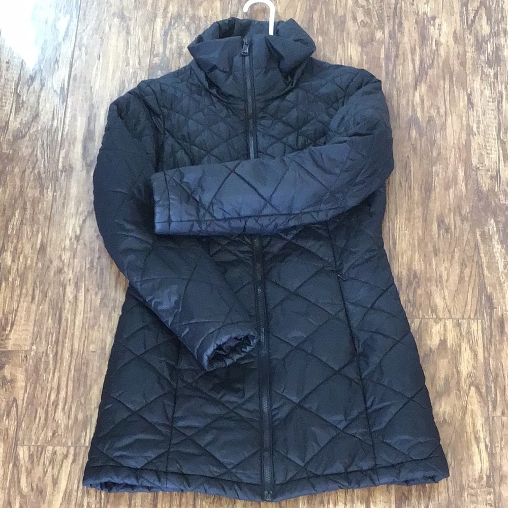 Black Primaloft The North Face Long Full Zip Jacket Small